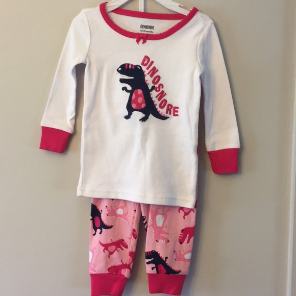 GYMBOREE SLEEPWEAR WHITE w// ORANGE TIGER 2pc PAJAMAS GYMMIES 18 24 3 5 6 10 NWT